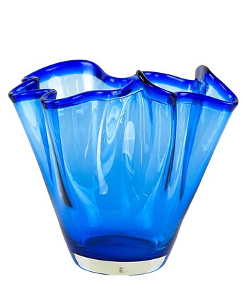 Wazon kobaltowy tulip, duński design, lata 70, produkcja: Dania, Przetwory design