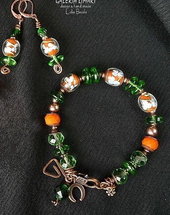 Bransoletka i kolczyki - komplet w modnym stylu boho handmade 2w1 miły PREZENT, Galeria Limart