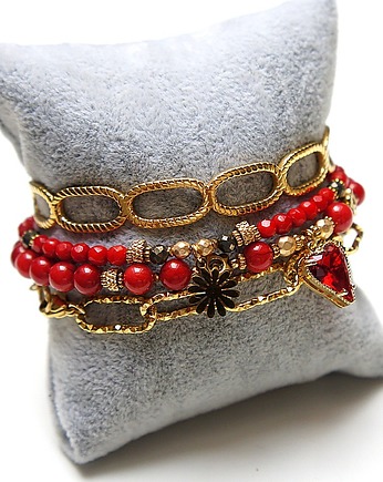 Zestaw bransoletek Koral vol. 4 /02.03.25/ - Szlachetna kolekcja, KiKa pracownia