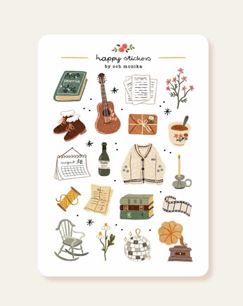 Folklore - arkusz papierowych naklejek A6, Och Monika