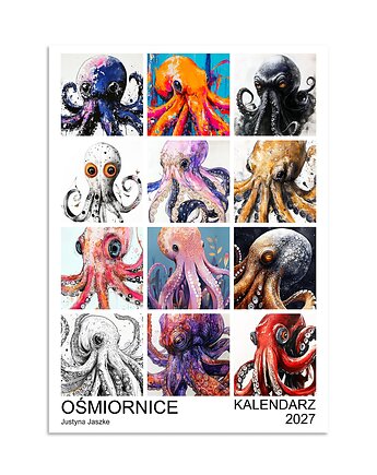 Kalendarz 2027 Ośmiornice 15x21 cm, JBJart Justyna Jaszke