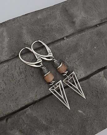 Kolczyki kamień słoneczny i labradoryt, RayOfArt