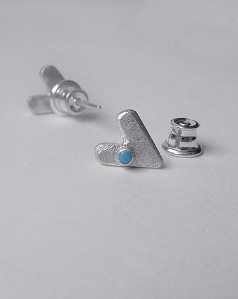 Kolczyki srebrne SERDUSZKO, Katarzyna Kaminska ART