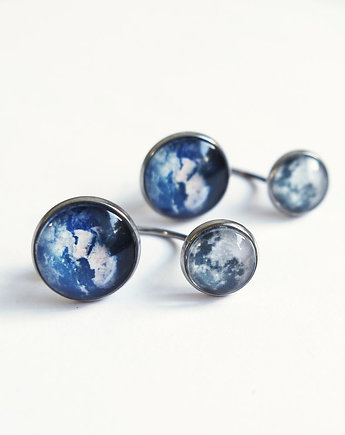 Kolczyki - Ziemia i księżyc - stal, yenoo