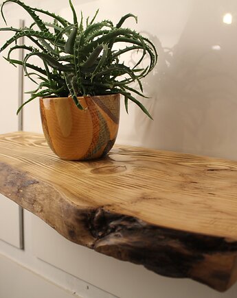 Półka ścienna z żywą krawędzią grubość 38 mm, VANLORR