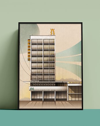 Plakat Dom Handlowy Merkury, Warszawa, Żoliborz, Konrad Kunc