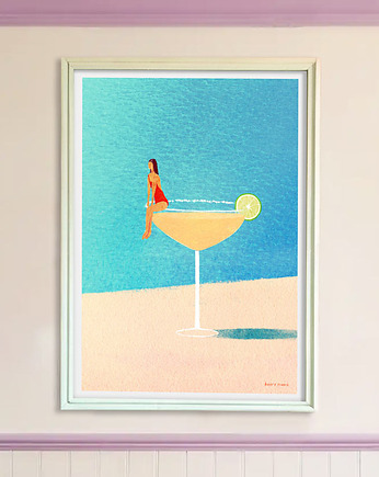 Słoneczna margarita - plakat fine art, minimalmill