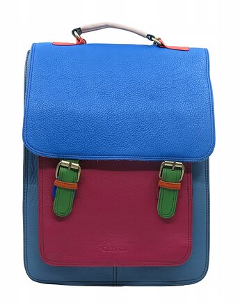 Plecak skórzany damski torebka 2w1 elegancki pojemny mieści A4 OLIVKA, Olivka Warsaw