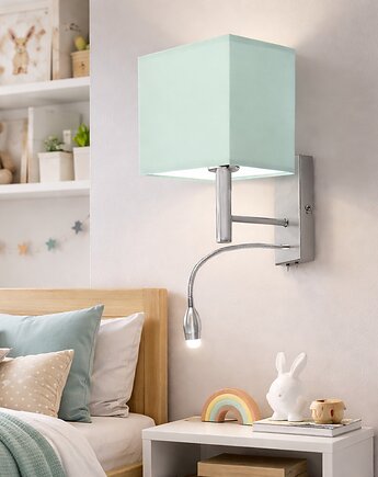 2-punktowy kinkiet ścienny dla dzieci ZIBO KIDS z regulowanym panelem LED, LYSNE