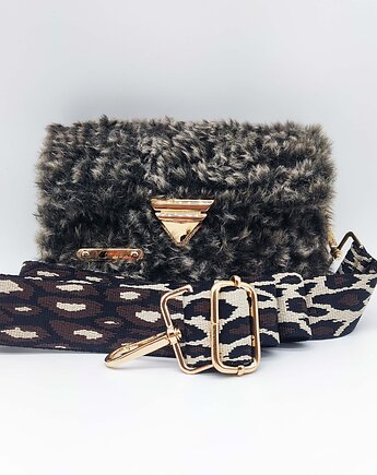 Plush nr2 - torebka wykonana z pluszowej włóczki, K&D