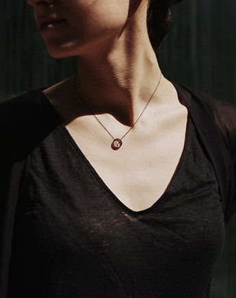 MINIMAL mini necklace / black silver, Filimoniuk
