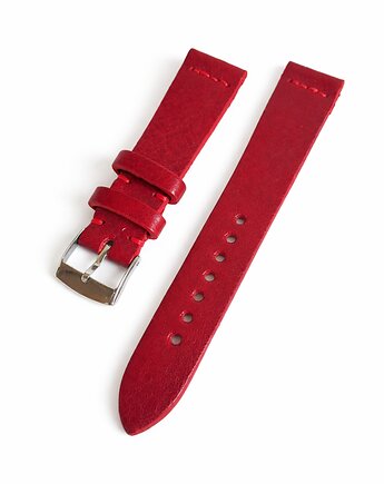 Pasek do zegarka  rozm: 18 mm czerwony skóra naturalna, Lamato
