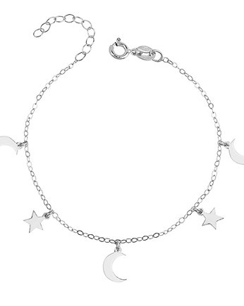 Bransoletka z gwiazdkami i księżycami srebro, THE SILVER STORY
