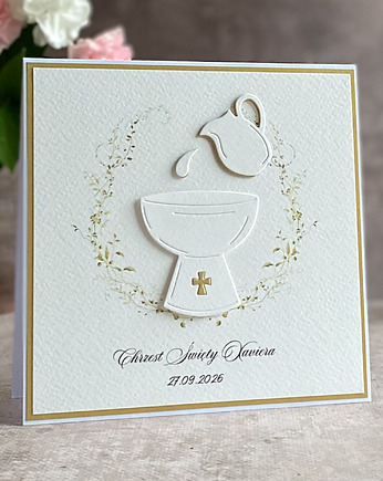 Kartka na chrzest w ozdobnej kopercie, 56b, Anna Art and Crafts