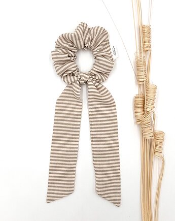 Scrunchie/frotka bow Natural, wu handmade