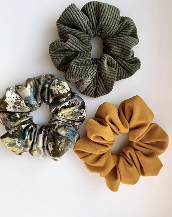 Zielona sztruksowa scrunchie Verde, Volie Line