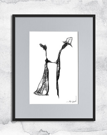 Oprawiona grafika - nr 44 - Ślubna Para, Maja Gajewska