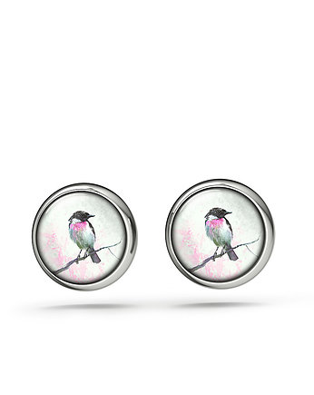 Kolczyki mini - Ptaszek - sztyfty, yenoo