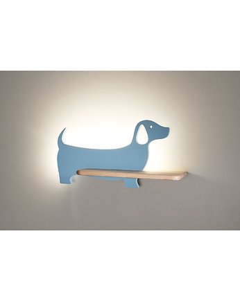 Lampa kinkiet półeczka LED niebieski piesek Dog, Candellux Lighting