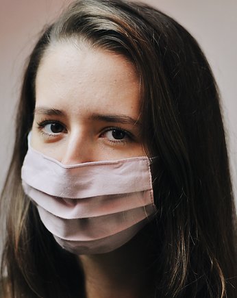 Maseczka wielorazowa, pudrowy róż, KaNa Eco