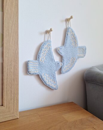 Ptaszki na ścianę, dekoracja do pokoju dziecka w stylu skandynawskim, Nataly Atelier