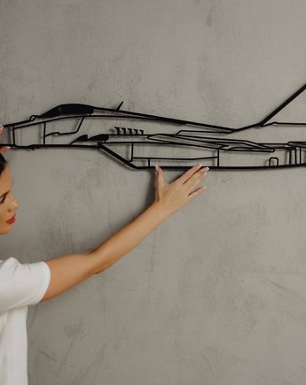 Samolot MiG-29 metalowa ozdoba na ścianę 3D, Aircraft Sketches