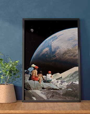 Plakat Sobotni spokój - Kolaż Fine-art  - Autorska dekoracja ścienna, DAPIDOKA