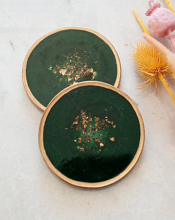 Podkładki pod kubek DARK GREEN, Karolina Perchacz Design