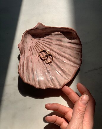 Podstawka na Biżuterię Palo Santo Ceramiczna Muszelka Różowa, Maison Fragile