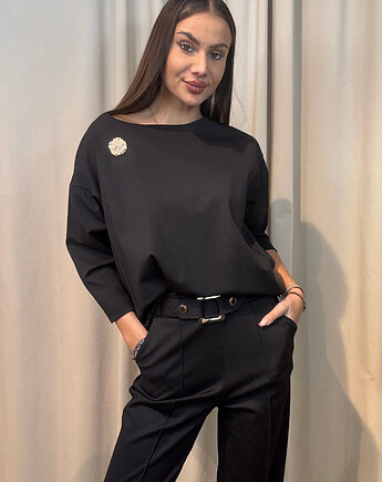 Bluzka z broszką D'oro, SOLO moda