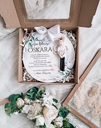 KARTKA NA CHRZEST anioł stróż pamiątka chrztu chłopca, LOO LOO DREAM