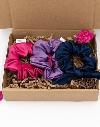 Zestaw prezentowy Scrunchies satyna, wu handmade