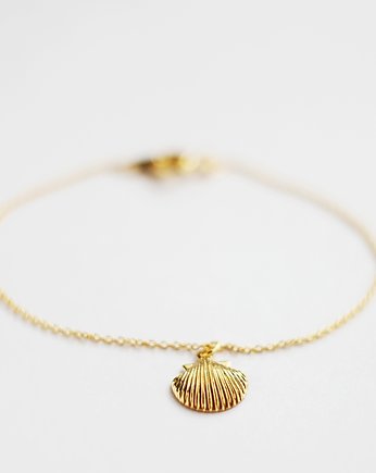16k Gold Plated Shell Bracelet, Le Boho Bleu