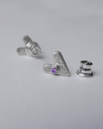 Kolczyki srebrne SERDUSZKO, Katarzyna Kaminska ART