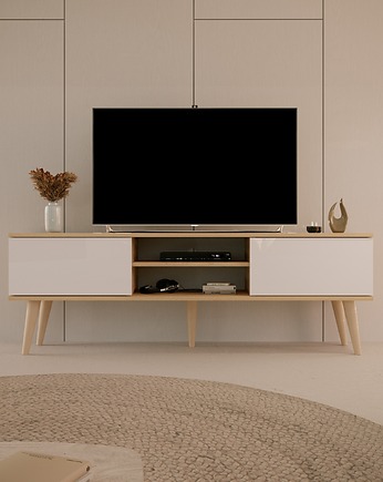 Szafka RTV MONTREAL 160 dąb artisan&biała, Scandi Home Style