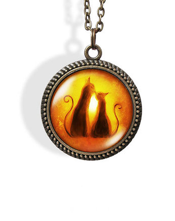 Medalion - Kotki -  brąz, yenoo