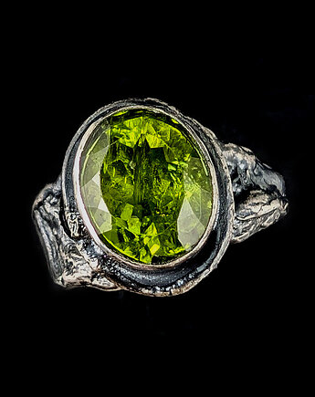 Pierścionek soczyście zielony peridot, Pracownia Neores