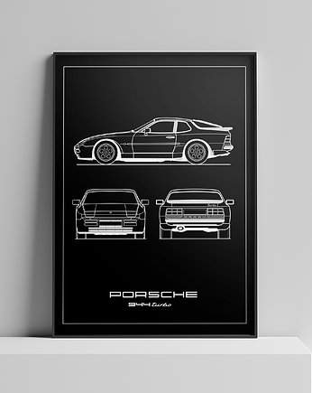 Plakat Legendy Motoryzacji - Porsche 944 Turbo, Peszkowski Graphic
