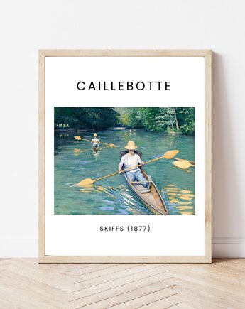 PLAKAT czółna Gustave Caillebotte sztuka ścienna kajaki, black dot studio