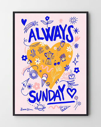 Plakat Zawsze niedziela, słońce, lody i dobry humor, Harvest Maison
