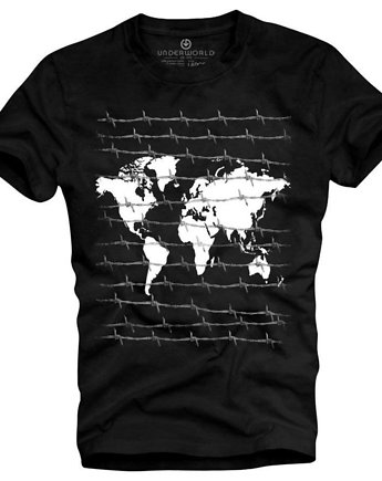 T-shirt męski UNDERWORLD World czarny, UNDERWORLD