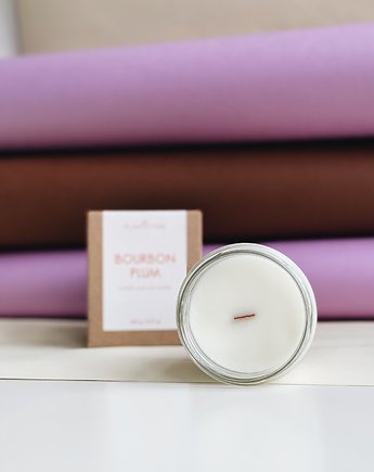 BOURBON PLUM Świeca sojowa DUŻA 260 g, Plantstore