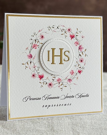 Zaproszenia na komunię, wzór 58C, Anna Art and Crafts