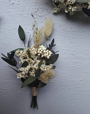 Butonierka ślubna dla pana młodego, Mudryk Viktoria Dried Flowers