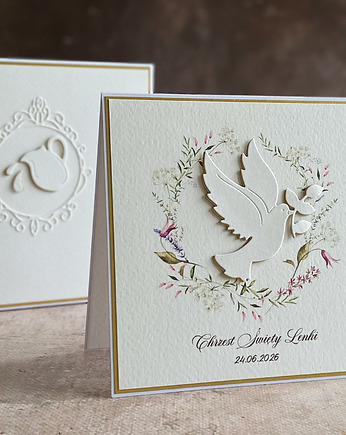 Kartka na chrzest z pudełkiem i kopertą, 49, Anna Art and Crafts