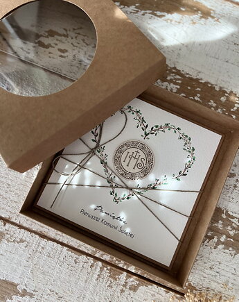 Kartka na komunię - pamiątka komunii ręcznie robiona prezent, sorte