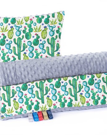 Komplet Kocyk Minky 75x100cm z poduszką  n030, Baby Love Decor