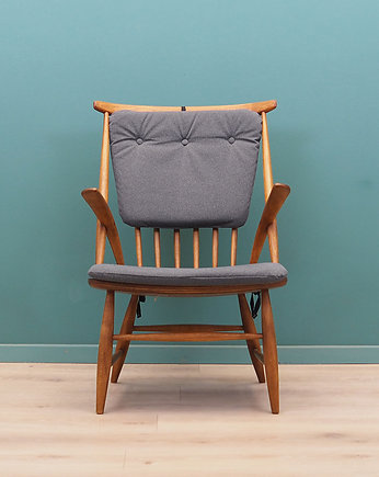 Krzesło bukowe, duński design, lata 60, Illum Wikkels, Przetwory design