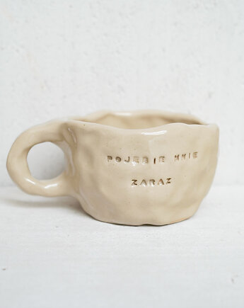 Kubek z brzydkim napisem POJEBIE MNIE ZARAZ 320 ml, rel ceramic
