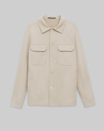 Overshirt koszula wierzchnia origgio beżowy, BORGIO